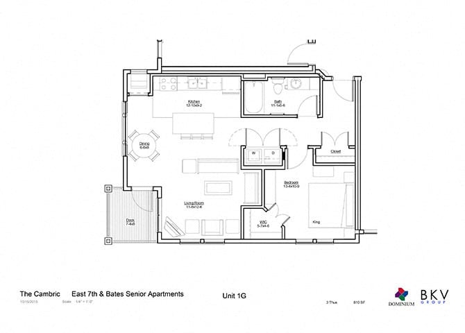 Floor Plan - One Bedroom G