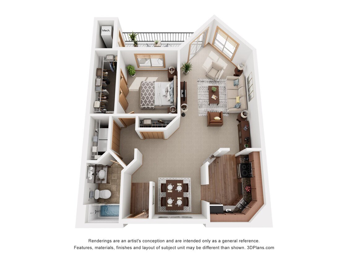 Floor Plan - 1 Bedroom A1