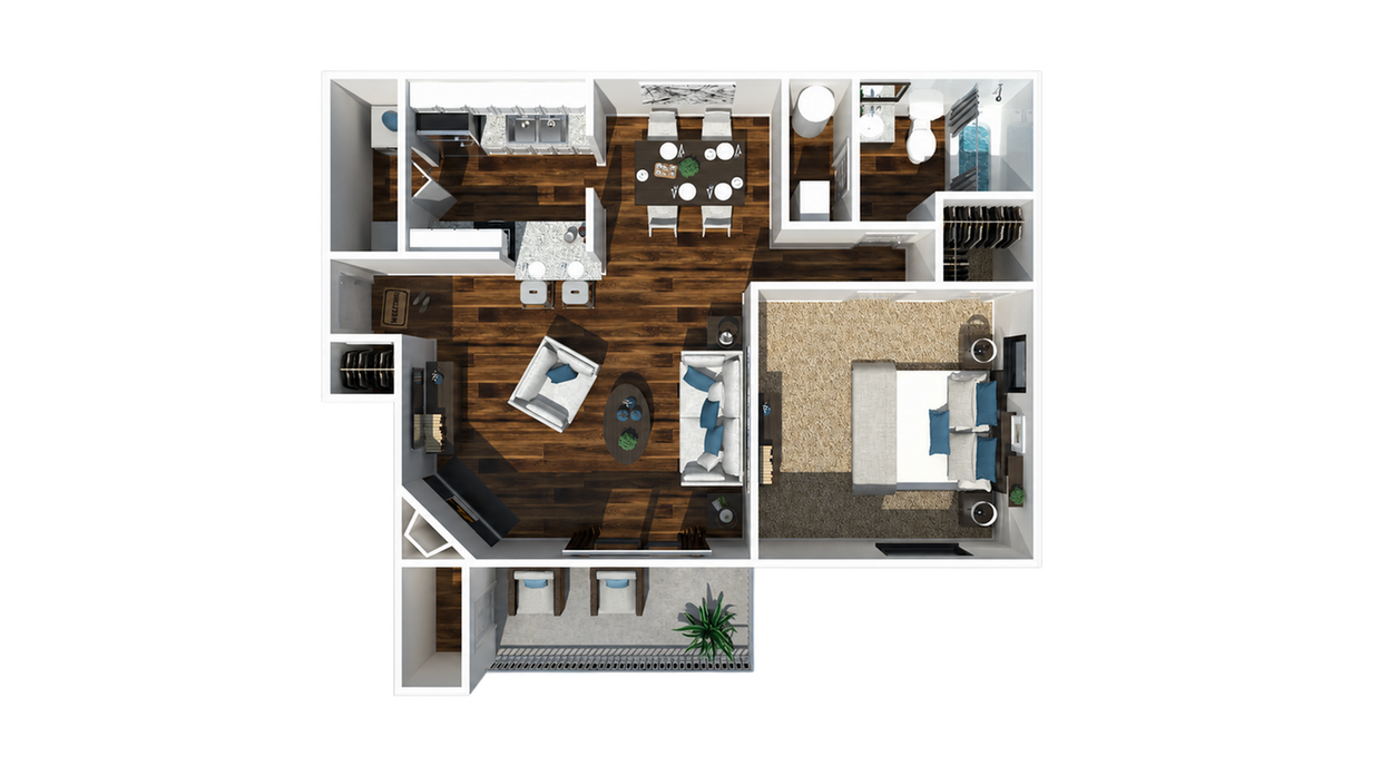 1 Bedroom 1 Bathroom - Willow Oak