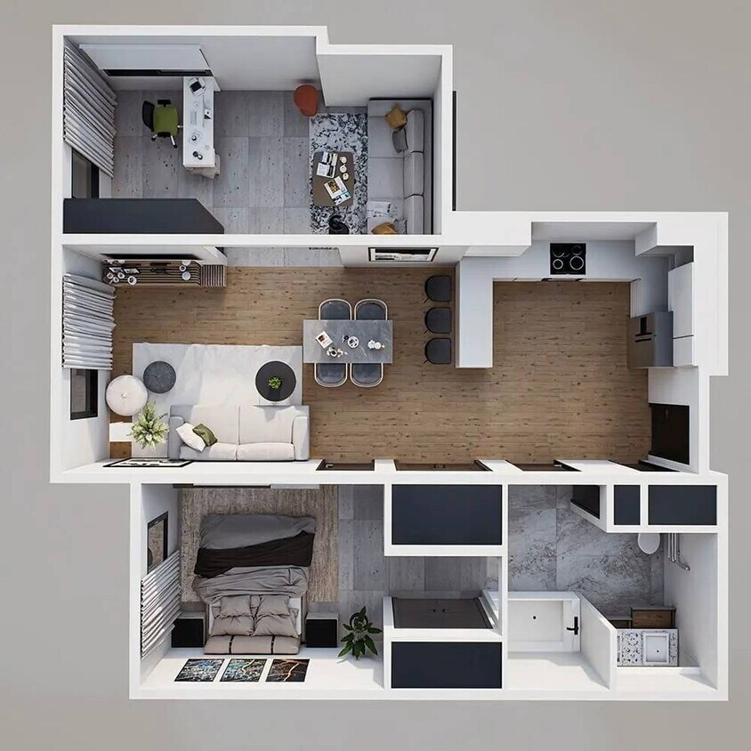 1 Bed, 1 Bath Deluxe - 1 Bedroom Deluxe