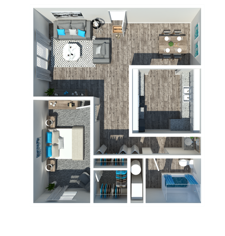 1 Bedroom - 1 Bedroom