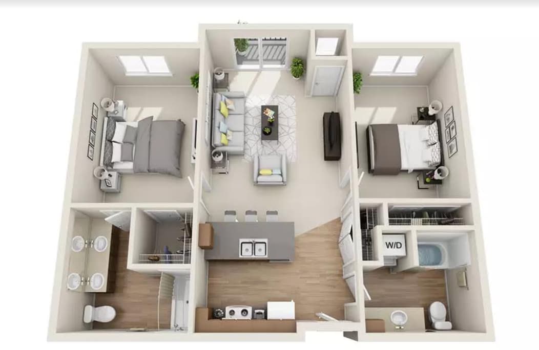 Floor Plan - 2x2 - D3.0