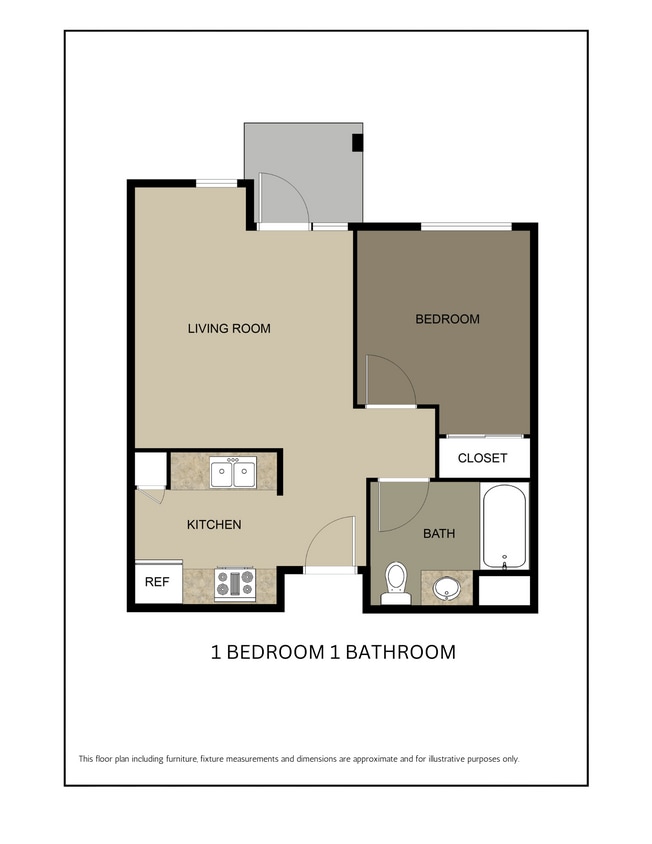 Floor Plan - One Bedroom