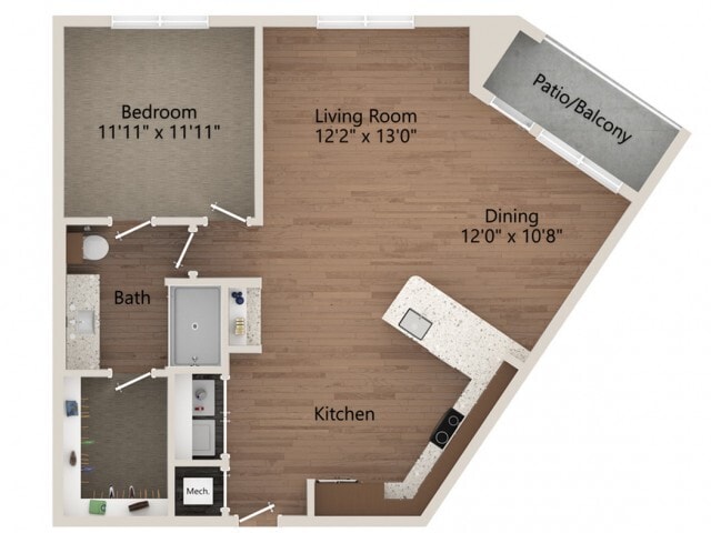 Floor plans are artist’s rendering. All dimensions are approximate. Actual product and specifications may vary in dimension or detail. Not all features are available in every apartment. Prices and availability are subject to change. - A3