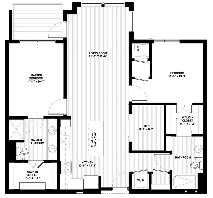 The Island Residences at Carlson Center - Maxwell - 2 Beds - 2 Baths - 1221 Sq. ft. - Maxwell