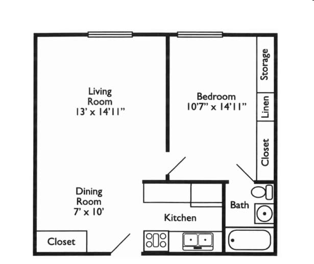 1BR/1BA - Income based