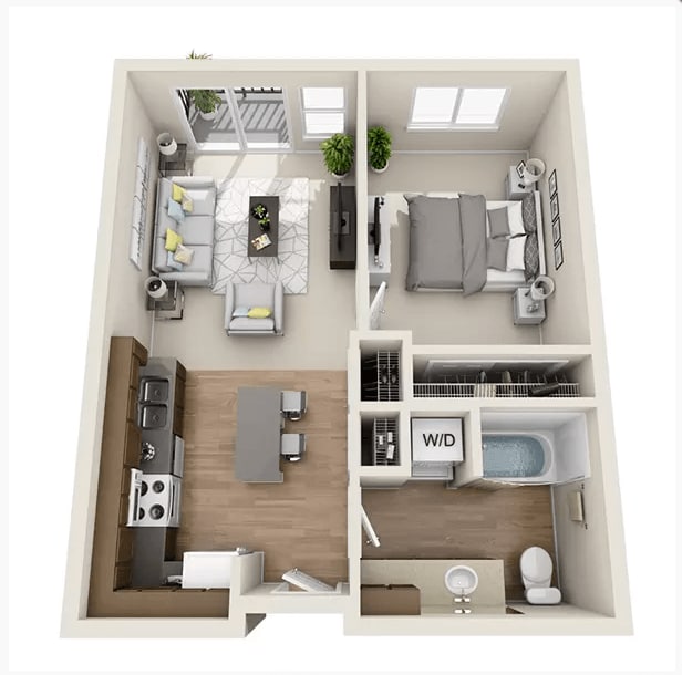 Floor Plan - 1x1 - B1