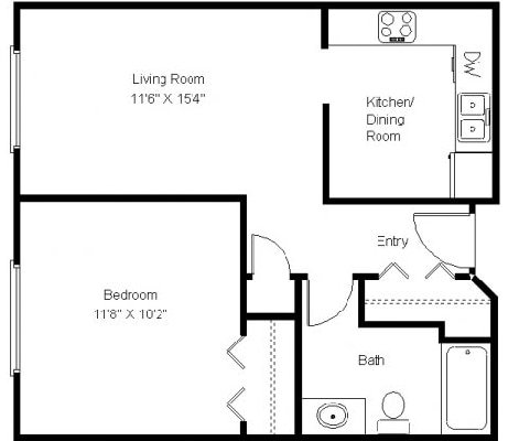 1BR/1BA - 1BR/1.0BA