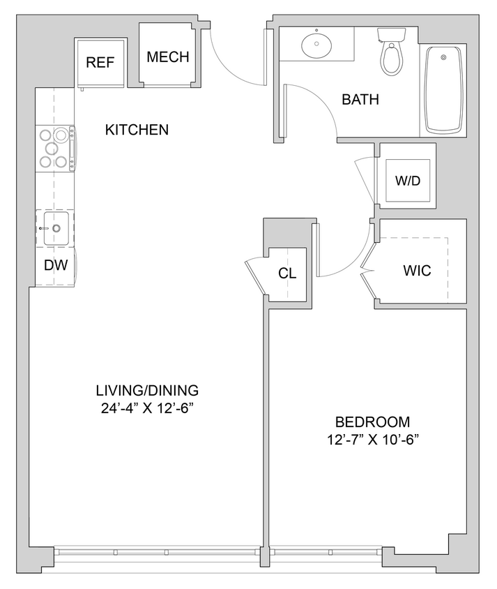 Floor Plan - 1 Bed_1 Bath-A2_1BR_D