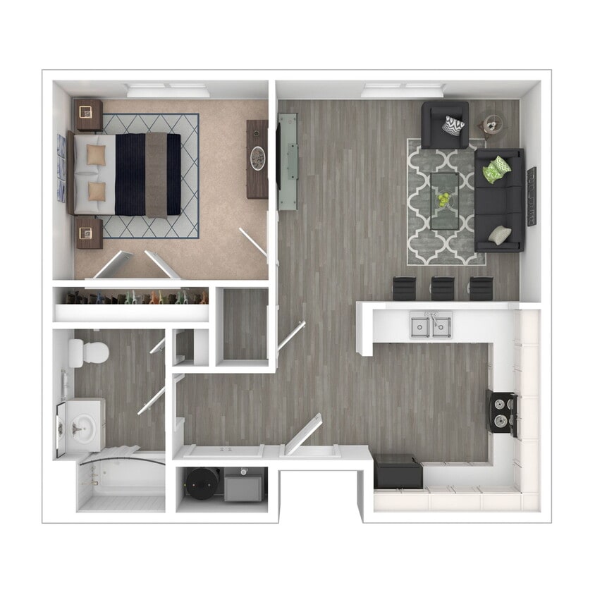 Floor Plan - 1 Bedroom - Subsidized