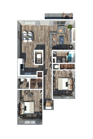 2B - Huntley East 2 Bedroom 1.5 Bath