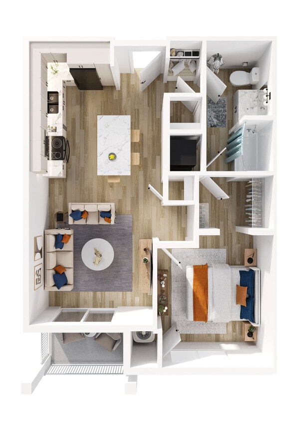 Floor Plan - 1x1-H