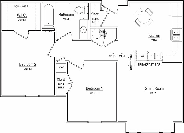 2BR/1BA - 2 Bedroom 1 Bathroom