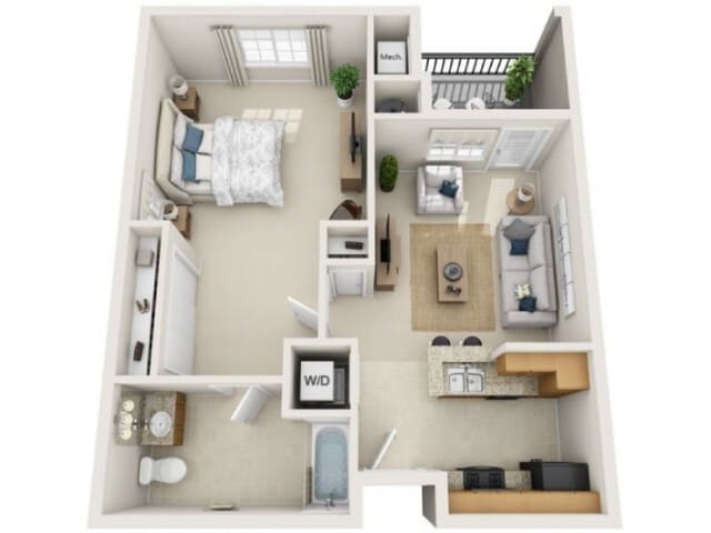 Floor plans are artist’s rendering. All dimensions are approximate. Actual product and specifications may vary in dimension or detail. Not all features are available in every apartment. Prices and availability are subject to change. - Morrison
