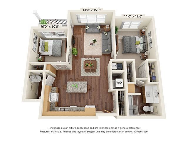 Floor Plan - Two Bedroom - B2