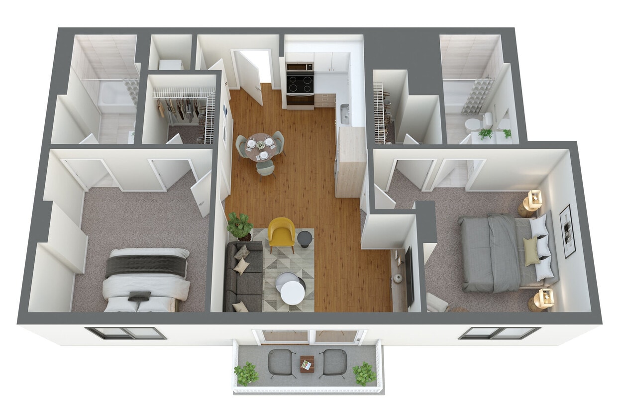 Floor Plan - B6 2 Bed/2 Bath