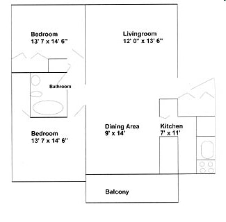 2 BR Apartment - 2 Bedroom