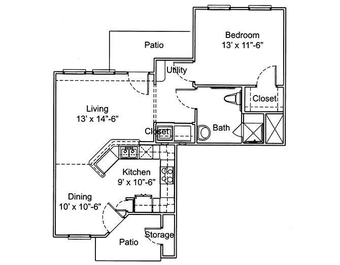 Floor Plan - One Bedroom