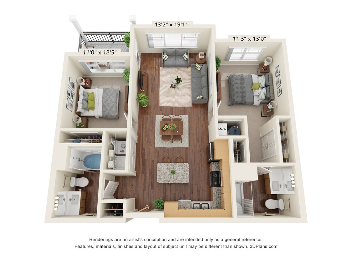 Floor Plan - Two Bedroom B1