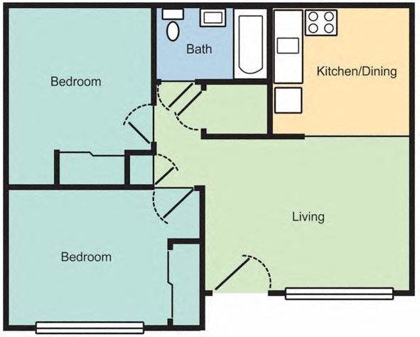 Floor Plan - Two Bedroom