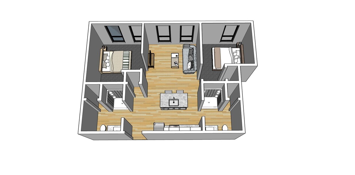 Floor Plan - Sheldon Two Bedrooms