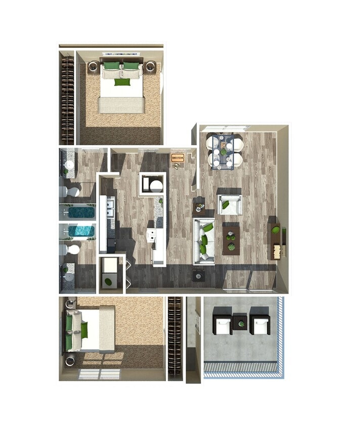 2 Bedroom 982 - Standard Two Bedroom Two Bathroom