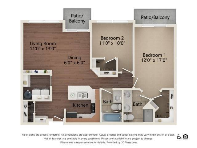 Olive | 2 bed 2 bath | 1171 sq ft - Olive