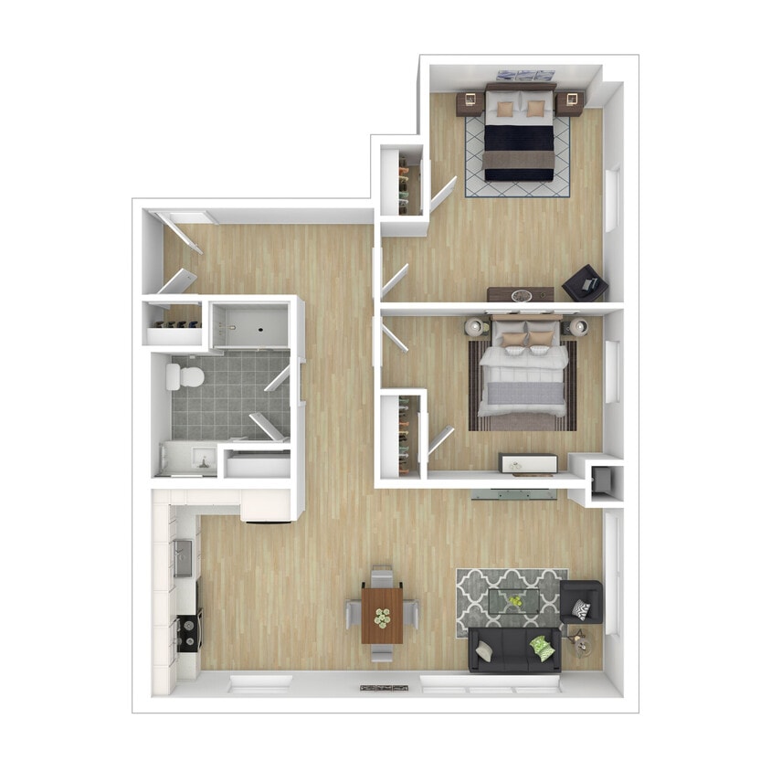 Floor Plan - Grove Two Bedroom - Income Restricted