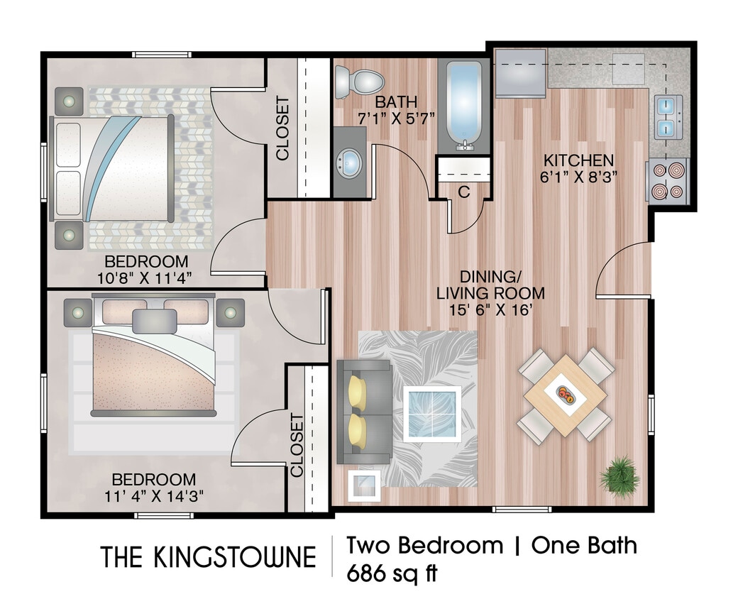 803 Sq Ft - The Kingstowne Premium (Active Sr. Community)