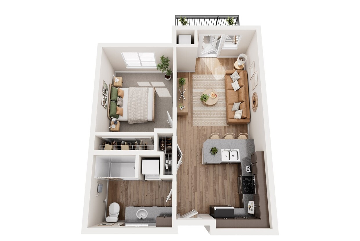 Floor Plan - 1x1 - B6