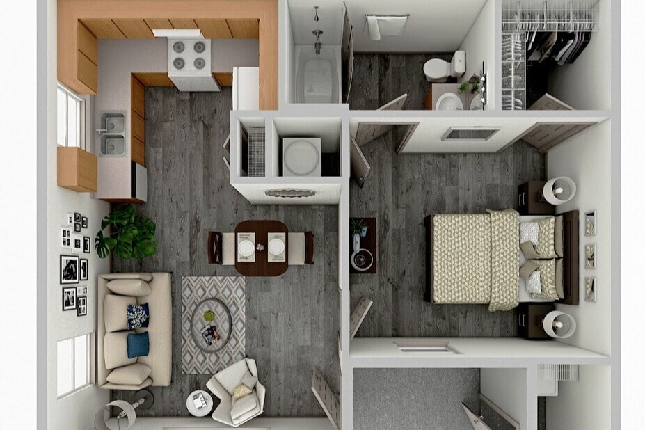 Floor Plan - 1BED1BATH