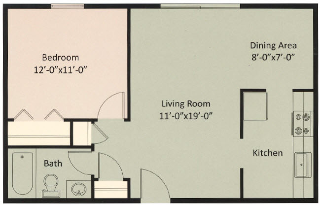 One Bedroom Residential - 1 Bedroom Residential