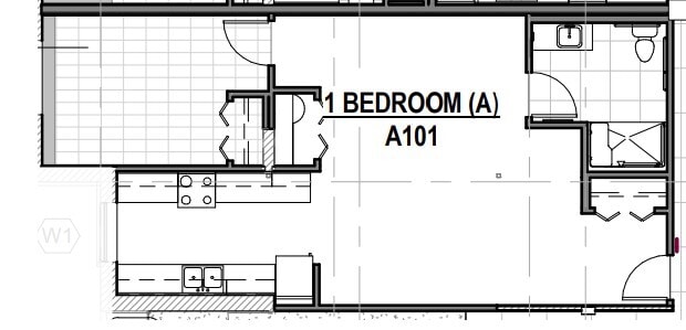 Floor Plan - 1 Bedroom
