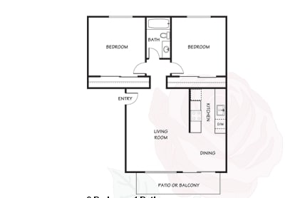 2BR/1BA - Two Bedroom