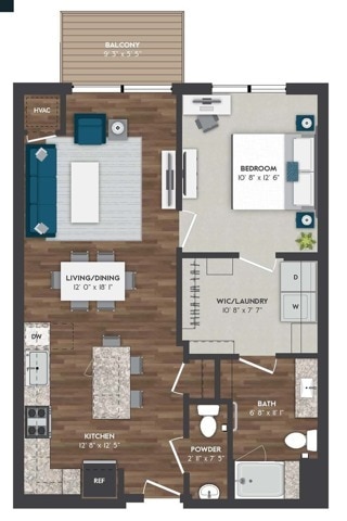 One Plus | 1x1 | 802 sq ft - B8