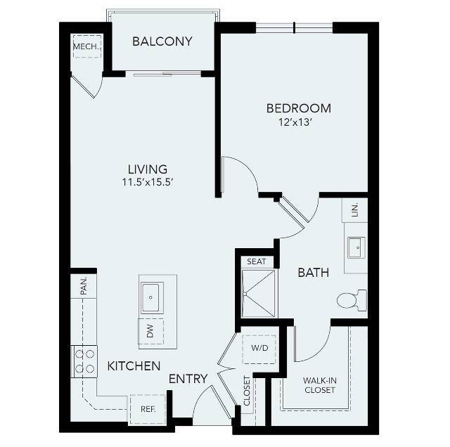 A1a | 1 bed 1 bath | 782 sq ft - A1a