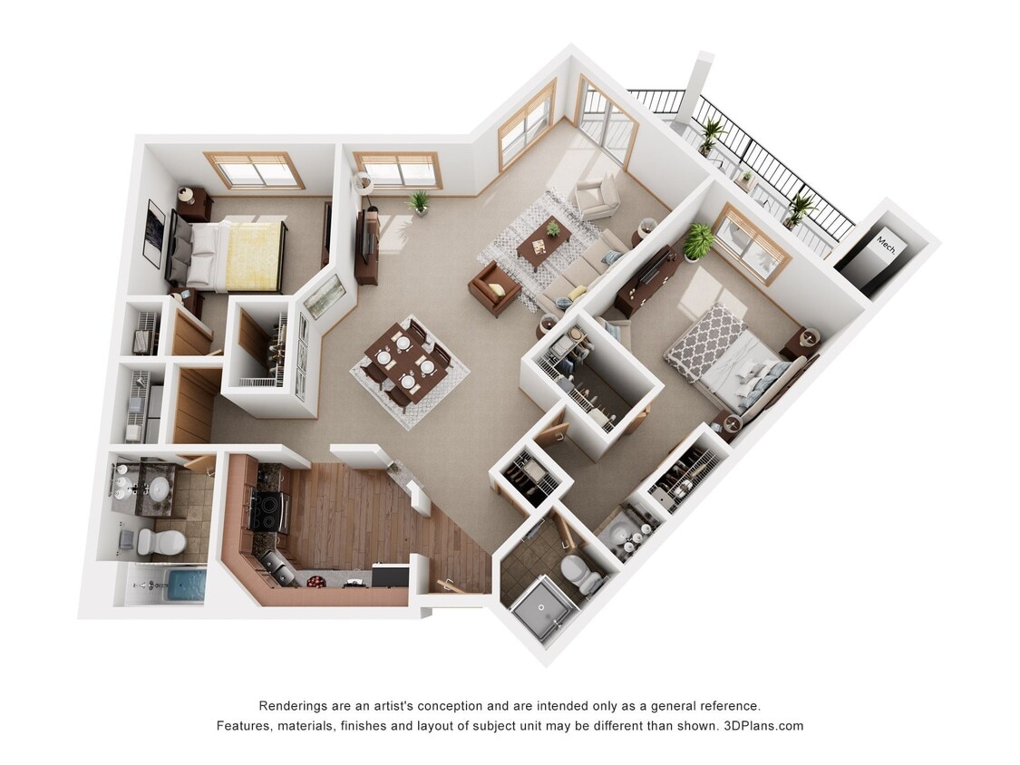 Floor Plan - 2 Bedroom 2C