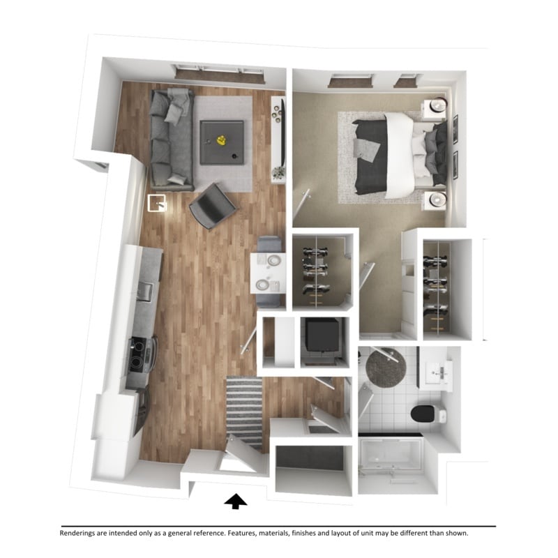 Floor Plan - 1 Bedroom 