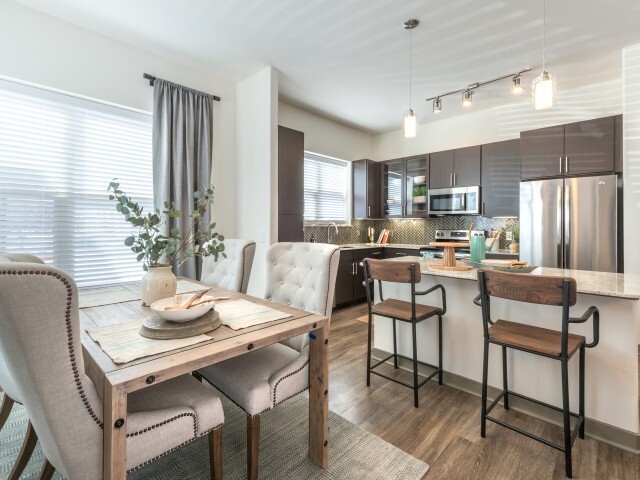 Luxurious Dining Room and Kitchen - Overture Highlands 55+ Active Adult Apartm... Rental