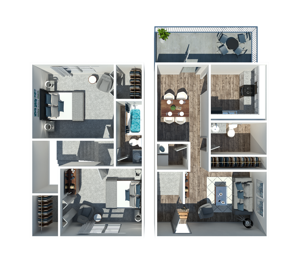 2 Bedroom B - Two Bedroom B