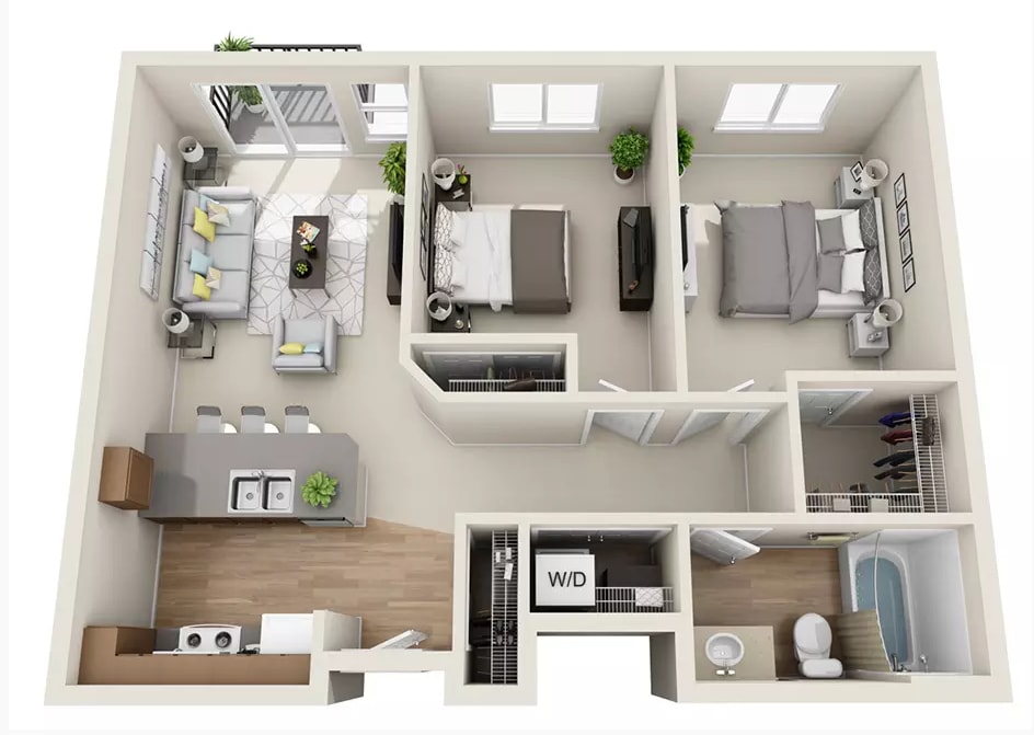 Floor Plan - 2x1 - C