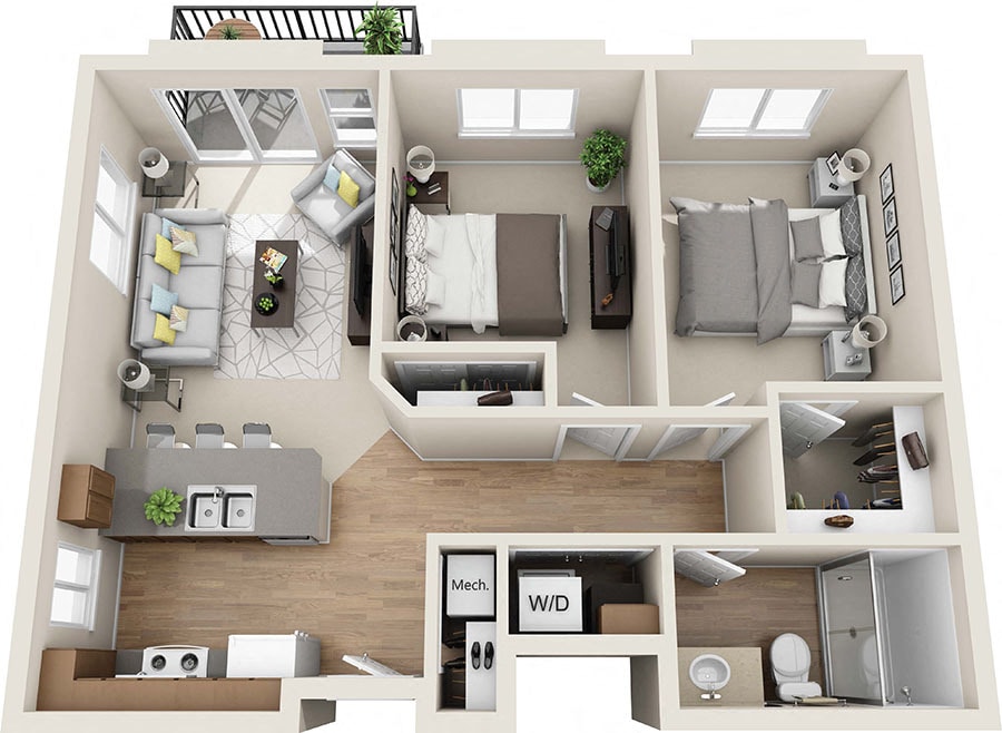 Floor Plan - 2x1 - C1