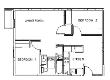 Floor Plan - 2x1