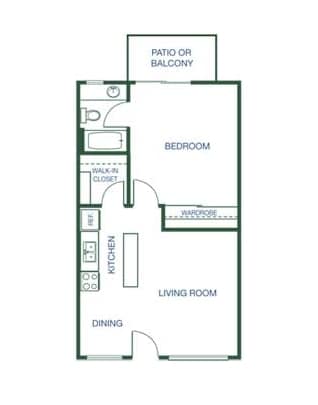 1BR/1BA - 1x1 R