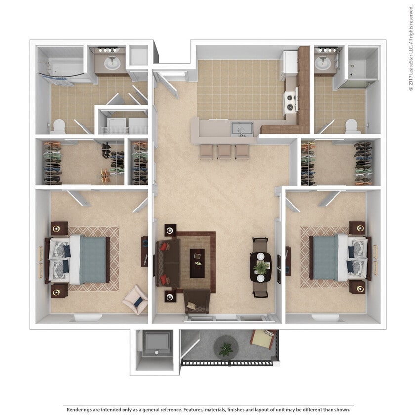 Floor Plan - 2 Bedroom Craftsman