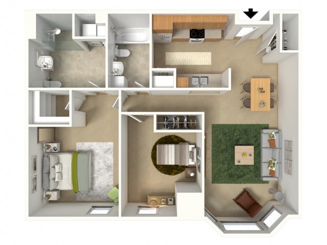 Floor Plan - 2X2 901