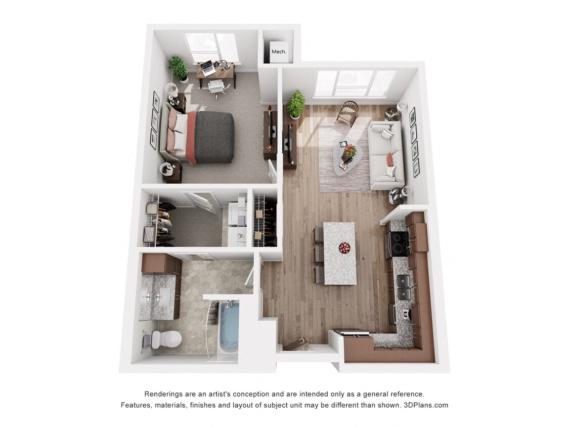 Floor Plan - 1 Bedroom A4