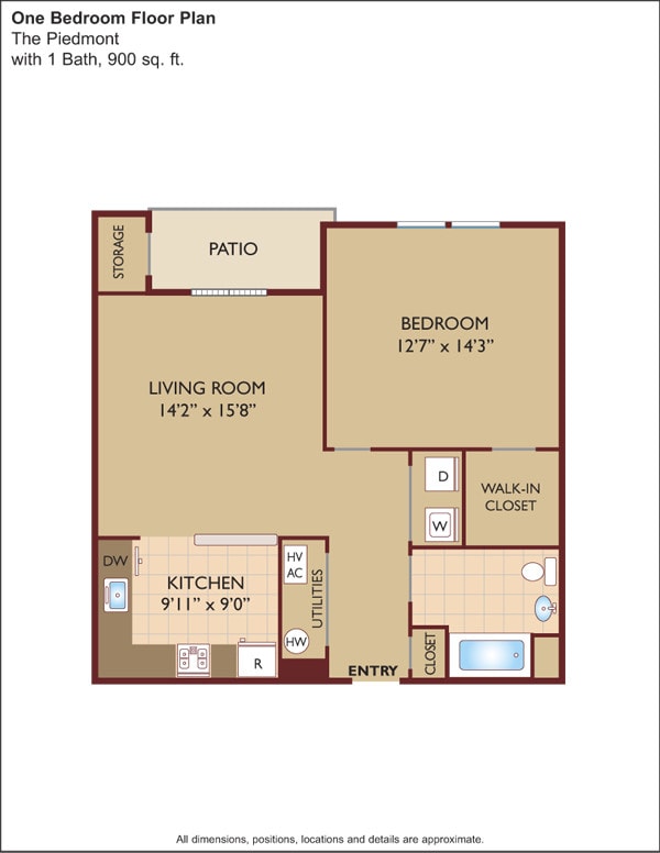Floor Plan - $2.32/sq.ft. - The Piedmont