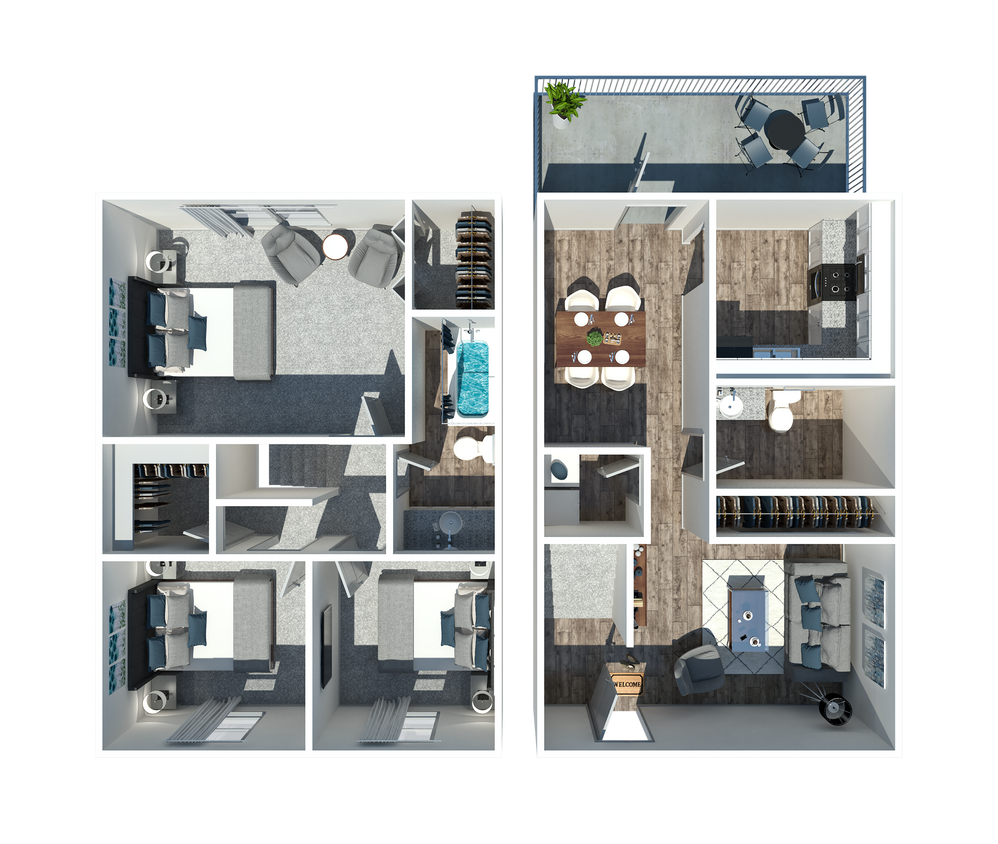 Three Bedroom - Three Bedroom A