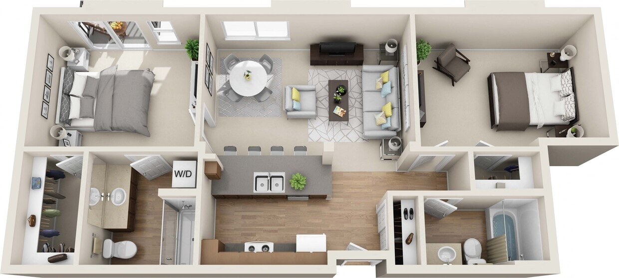 Floor Plan - 2x2 - D3